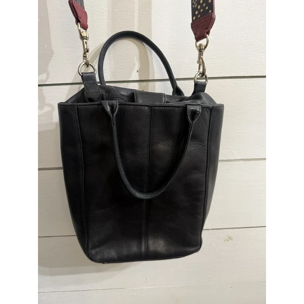Hobo International Vintage Leather Tote Shoulder Bag‎ Black Crossbody